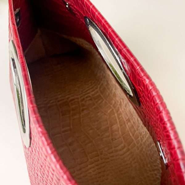 Gail Red Croc Clutch