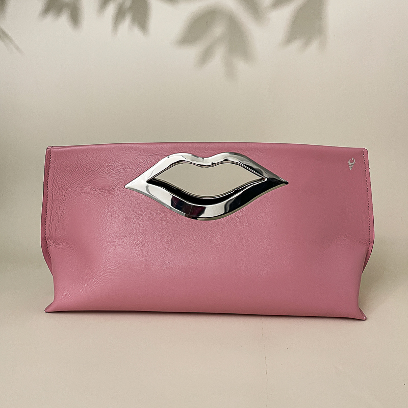 Gail Clutch Pink Lips Clutch