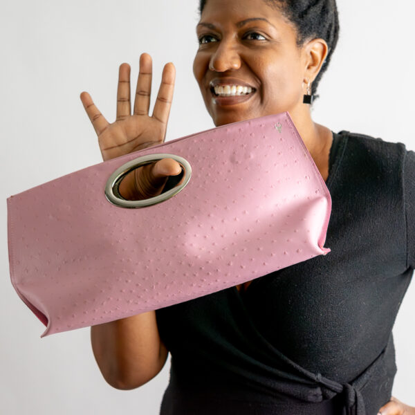 Gail Clutch - Pink Ostrich - Image 12
