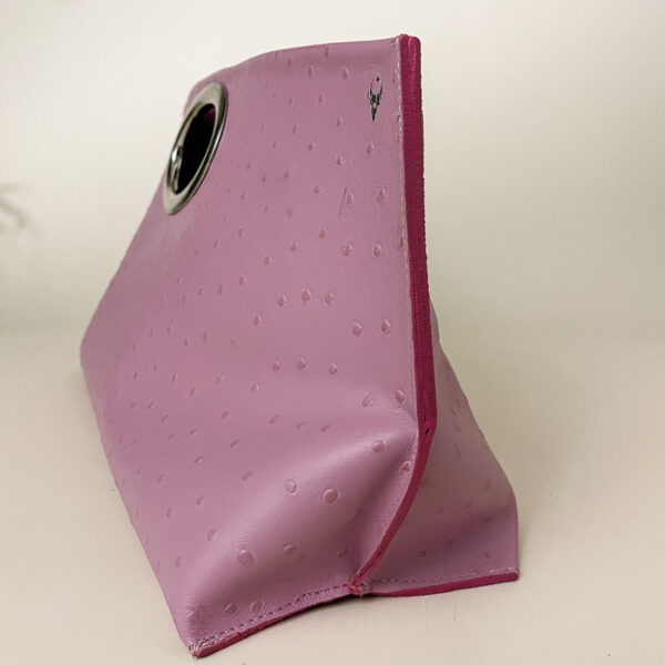 Gail Clutch - Pink Ostrich - Image 5