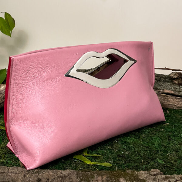 Gail Clutch Pink Lips Clutch