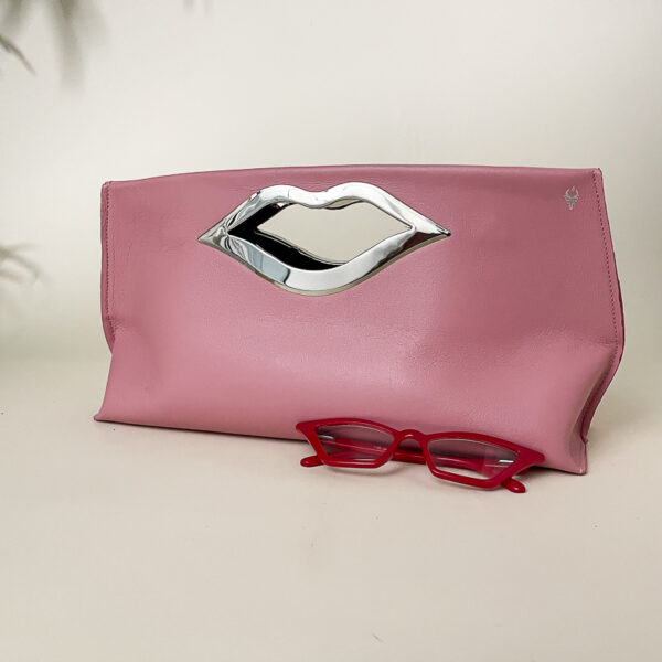 Gail Clutch Pink Lips Clutch