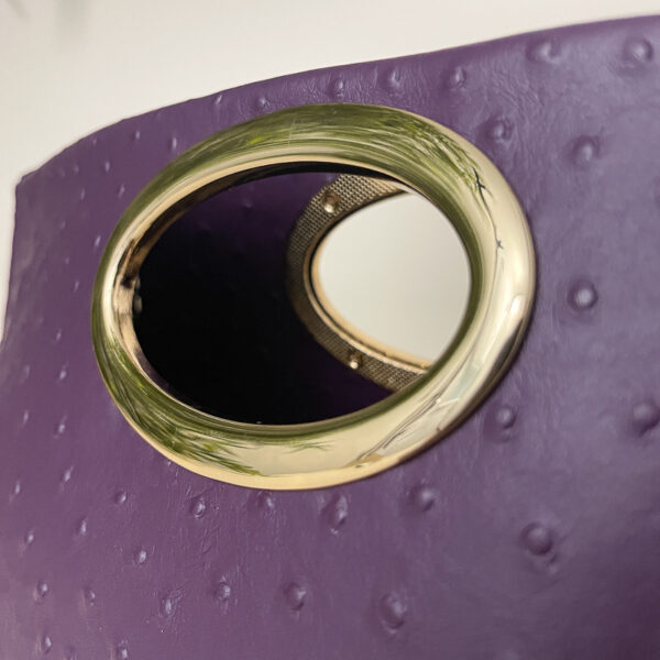 Gail Clutch Purple Ostrich Clutch