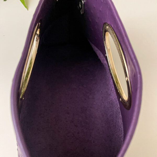 Gail Clutch Purple Ostrich Clutch