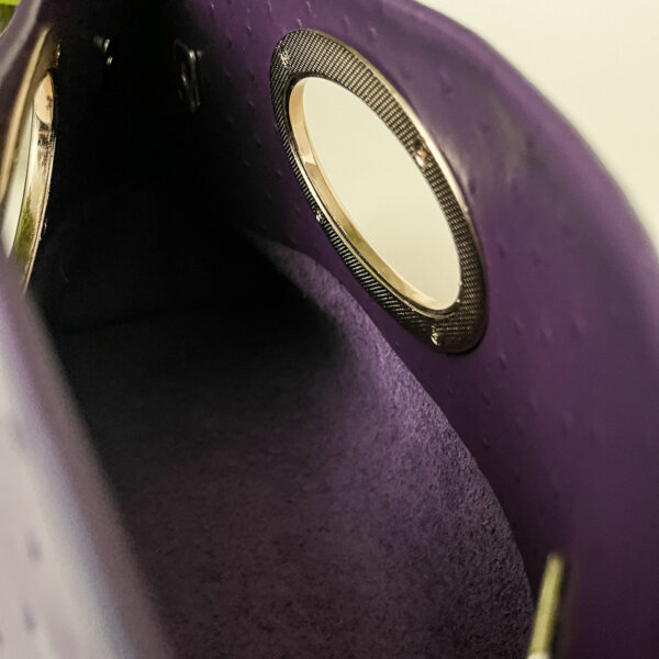 Gail Clutch Purple Ostrich Clutch