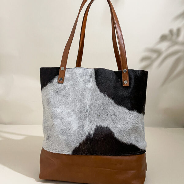 Nora Tote - Black & White Hair-On - Image 7