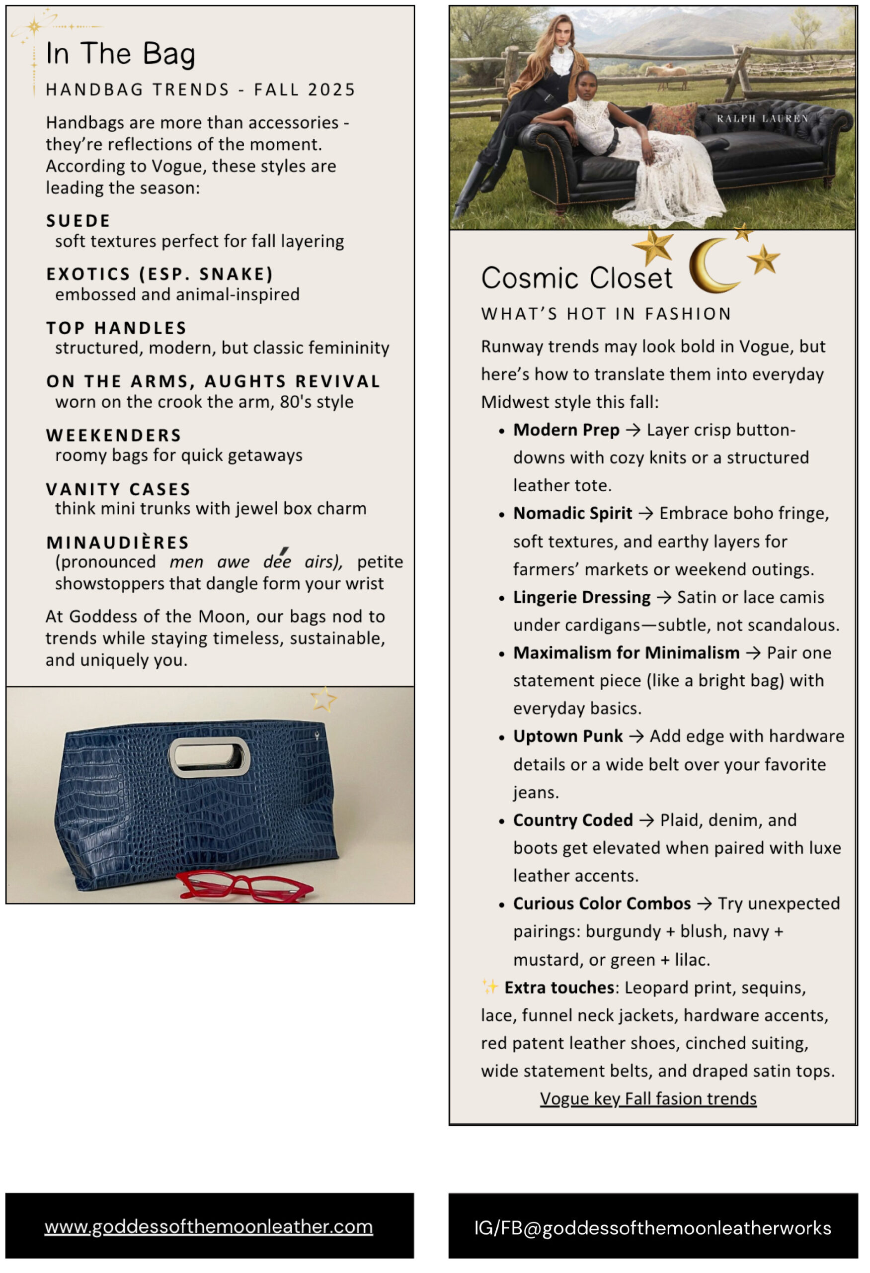 Goddess of the Moon October Newsletter
